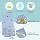 Karma Bee Tea Towel - 100% Cotton Hand Towels For The Kitchen - Modern Home Decor - Light Blue Small