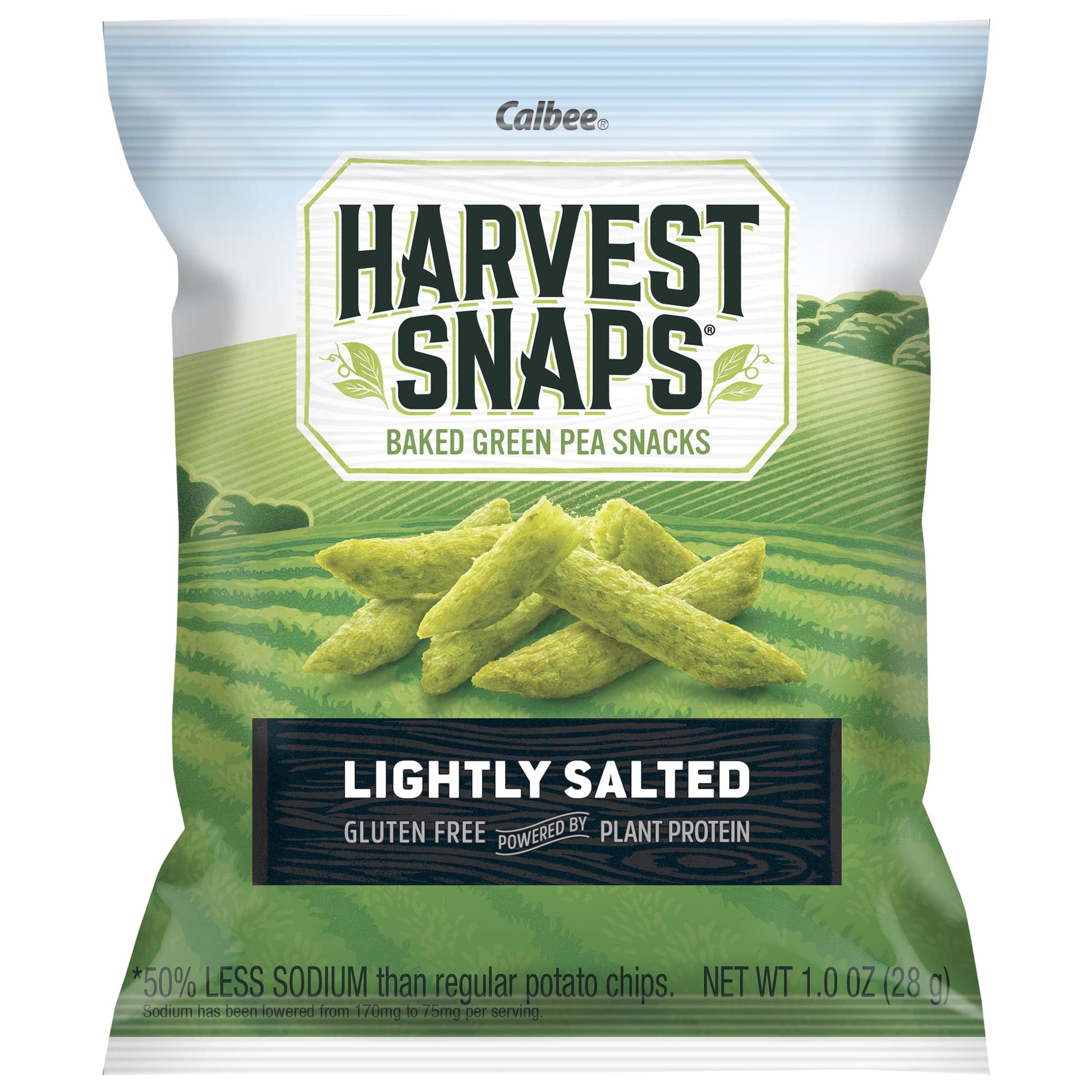 Harvest Snaps Veggie Chips (Lightly Salted Snack Crisps) | Powered By Plant Protein, Gluten Free, Non-Gmo Baked Vegetable Crisps