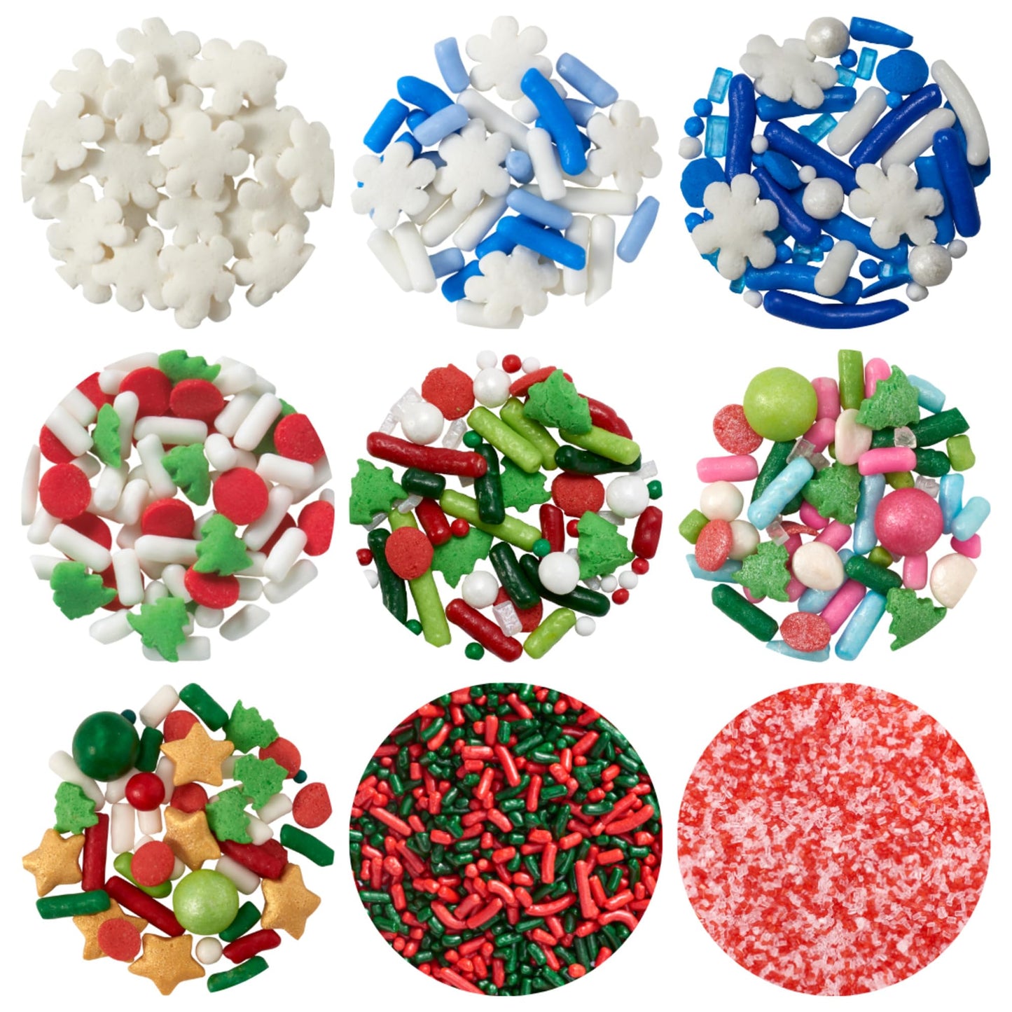 DECOPAC Merry & Bright Deluxe Fusion Mix Candy Sprinkles, 26oz, Fancy Christmas Sprinkles, Edible Festive Sprinkles For Celebrat