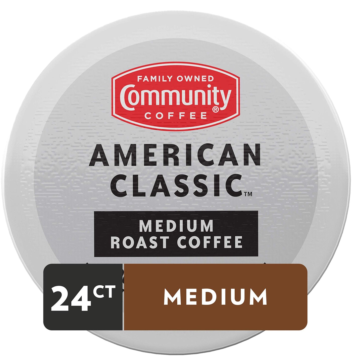 Community Coffee American Classic Medium Roast Coffee Pods, 24 Count, Compatible with Keurig 2.0