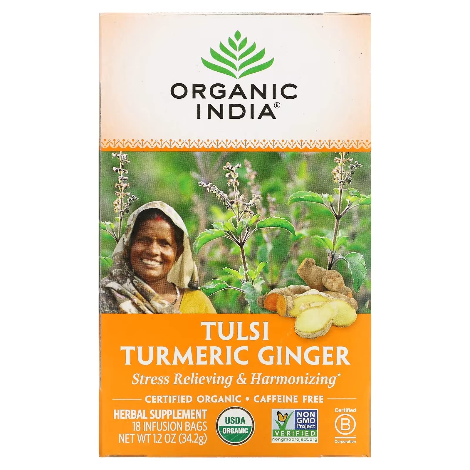 Organic India Oi Tulsi Turmeric Ginger (6X18 Ct)18