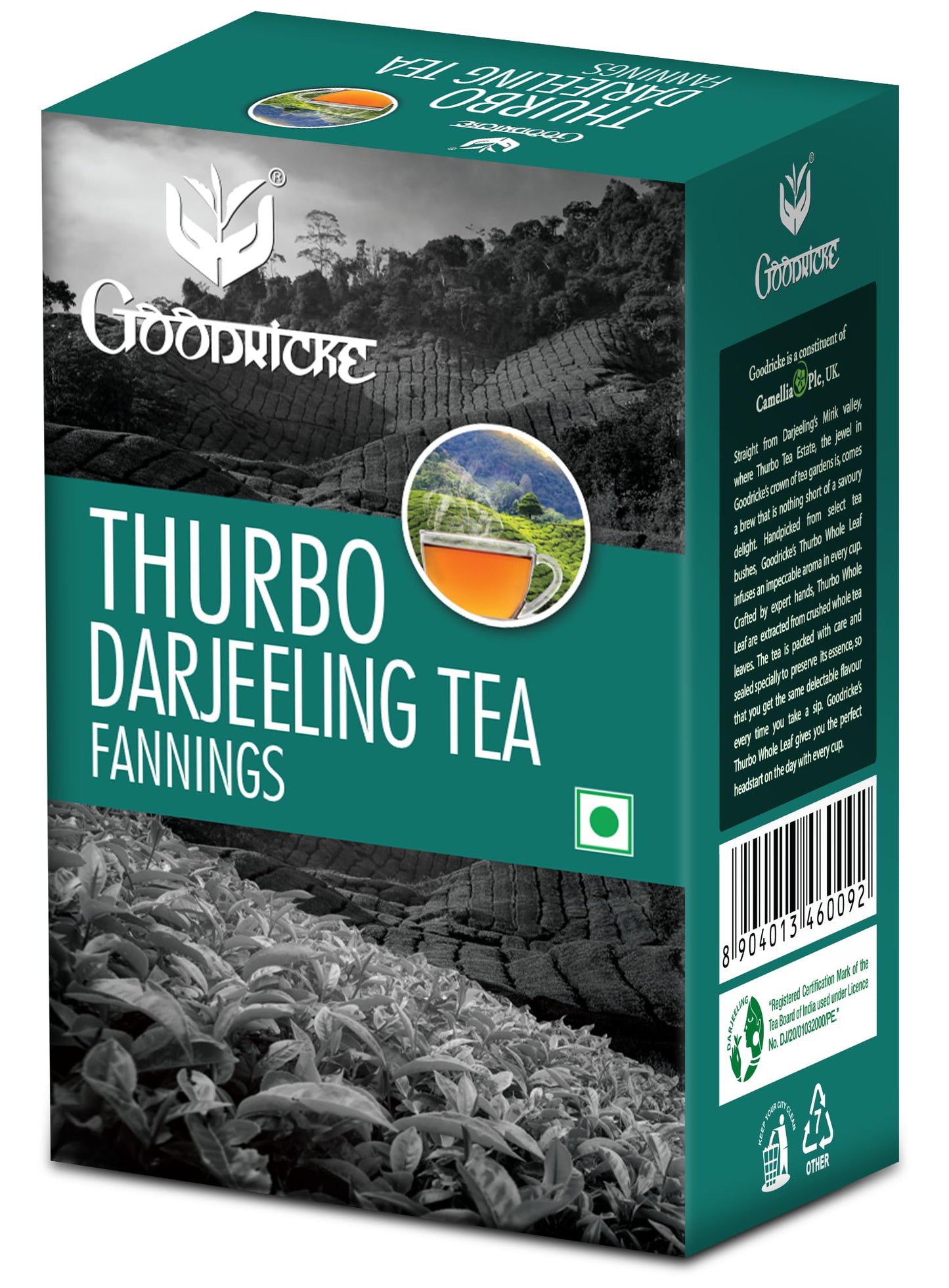 Goodricke Thurbo Fanning Darjeeling Tea - 250 Gm (Pack Of 1) | Single Estate Whole Leaf Tea | 100% Pure & Original Loose Leaves