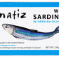 Matiz Sardines in Olive Oil, 4.2 Ounce Can (Pack of 5) Spanish Gourmet Wild Caught Natural Fish for Tapas, Snacks, or Meals, Pro