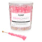 Light Pink Rock Candy Sugar Sticks - Cherry Flavored - 36 Individually Wrapped Pink Candy Party Favors