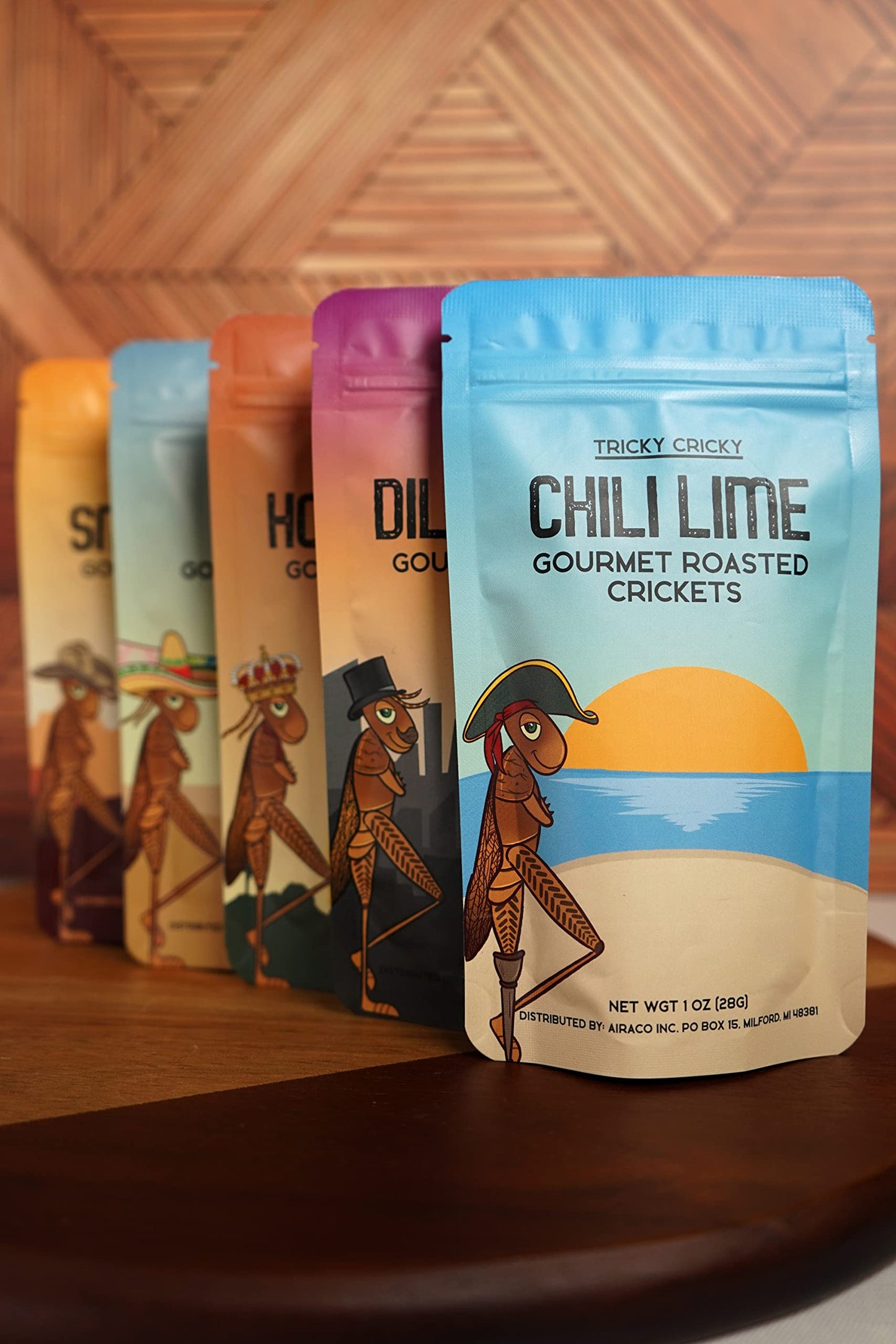 Tricky Cricky Edible Cricket Snacks - High Protein, Low Carb - Chili Lime Flavor, 1 Oz