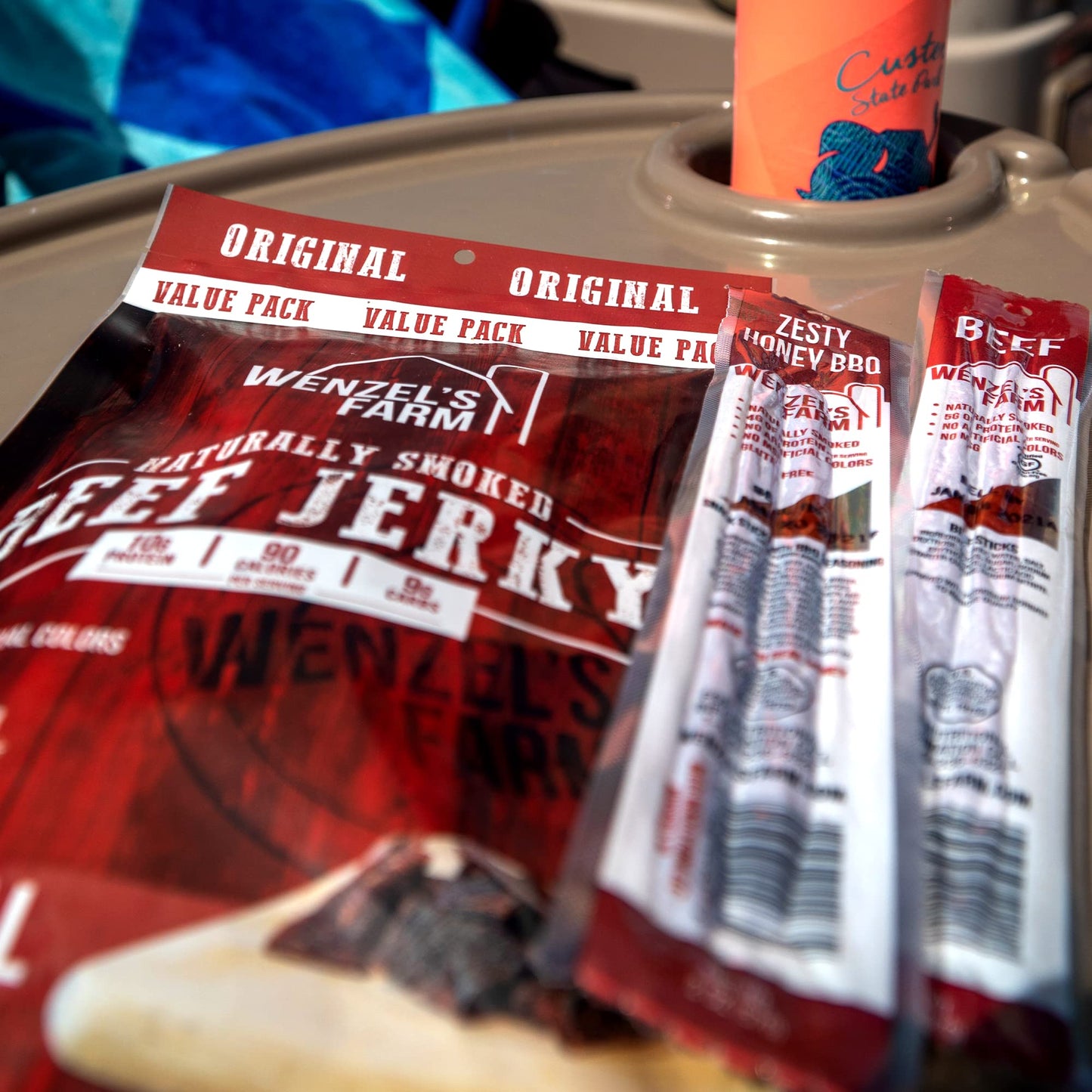 Wenzels Farm Original Beef Jerky 10 Oz. | Naturally Smoked | No Msg, Fillers, Binders, Artificial Colors | Gluten Free