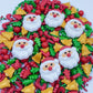 1 Bottle Christmas Sprinkles | Cake Cupcakes And Ice Cream Topper Decorations | Edible Holiday Sprinkles 3.5 Oz(6 Santa Christmas Tree Bell Mixing) For Christmas