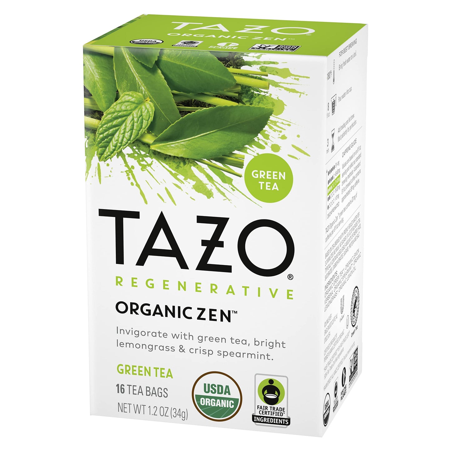 TAZO Organic Zen Green Tea, 96 Tea Bags, Green Tea Zen for Health and Wellness, Model 68782255