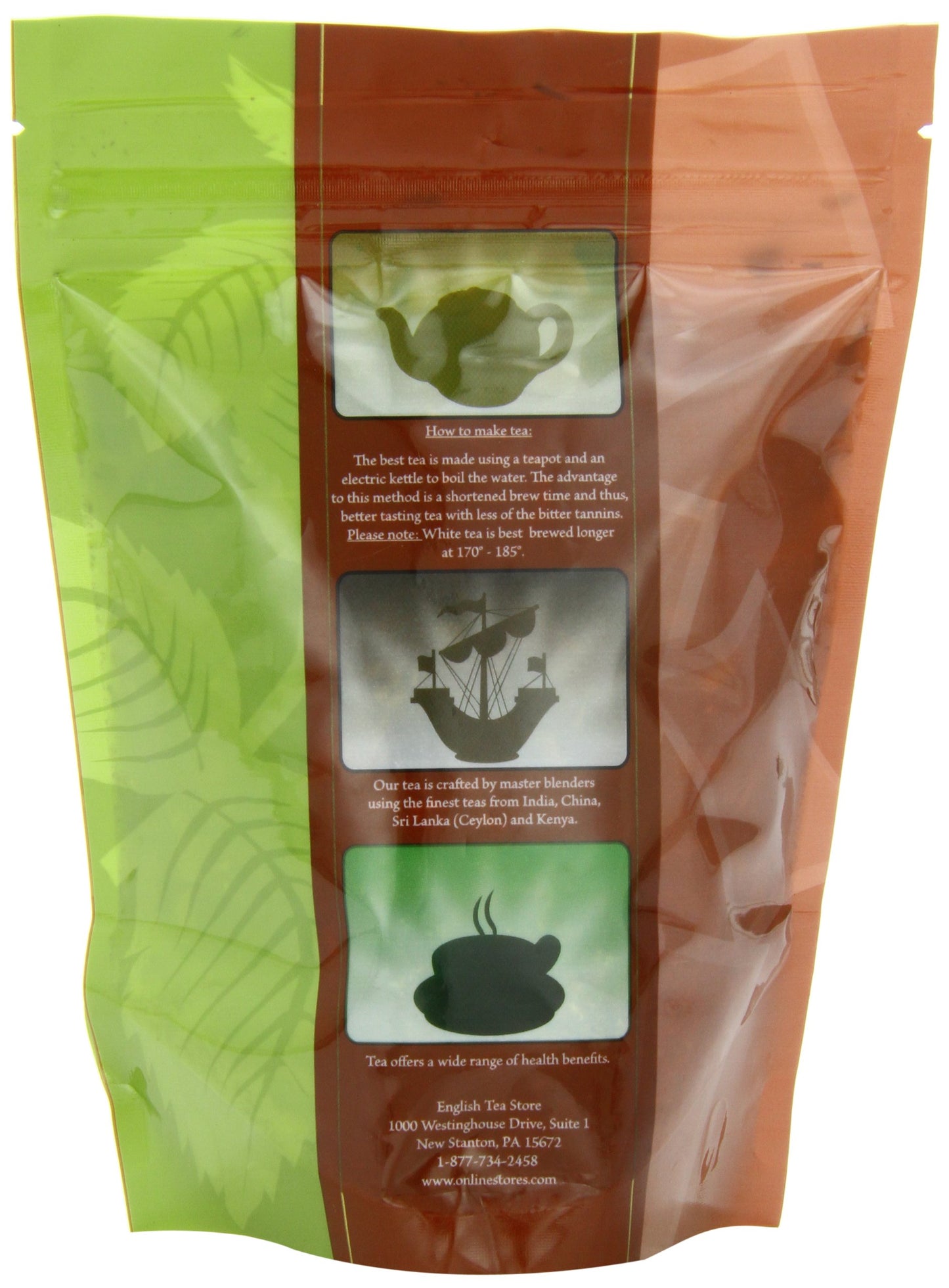 English Tea Store Loose Leaf Herbal Tea Pouches, Caffeine Free, 4 Ounce