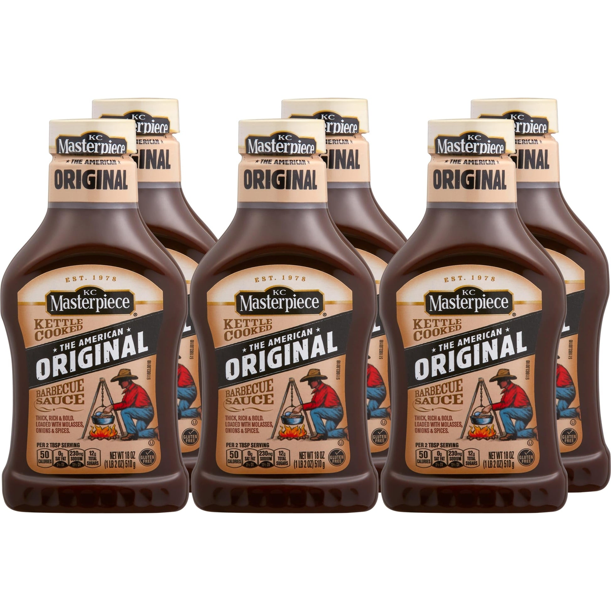 KC Masterpiece Original Barbecue Sauce, 18 Ounces, Package May Vary