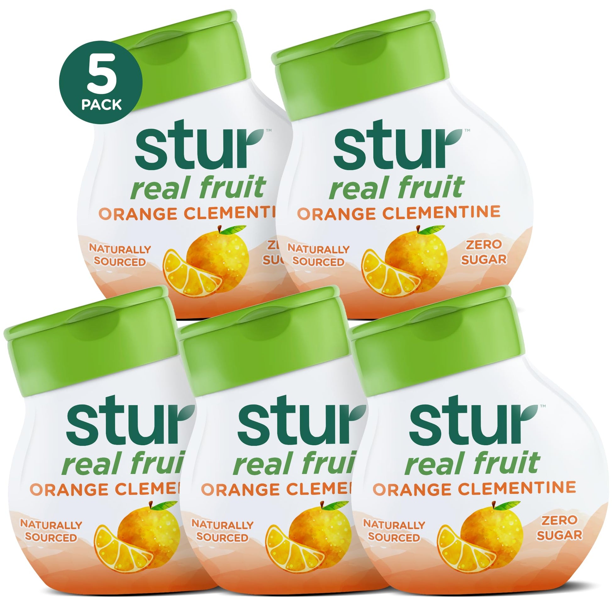 Stur Liquid Water Enhancer, Orange Clementine, Sugar Free, 1.62 Fl Oz (Pack of 5)