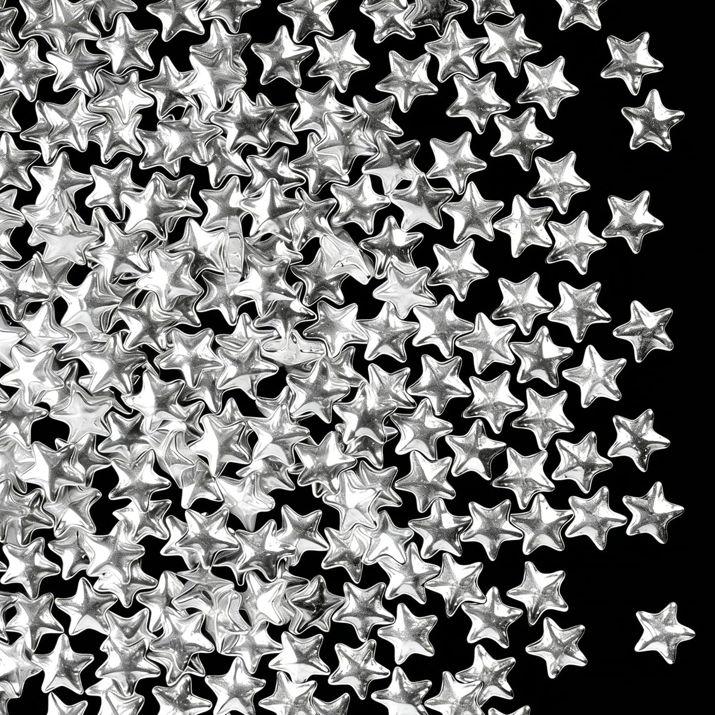 Silver Star Sprinkles for Cake Decorating, 4.6 oz Edible Silver Sugar Sprinkles for Baking Cupcake Cookies