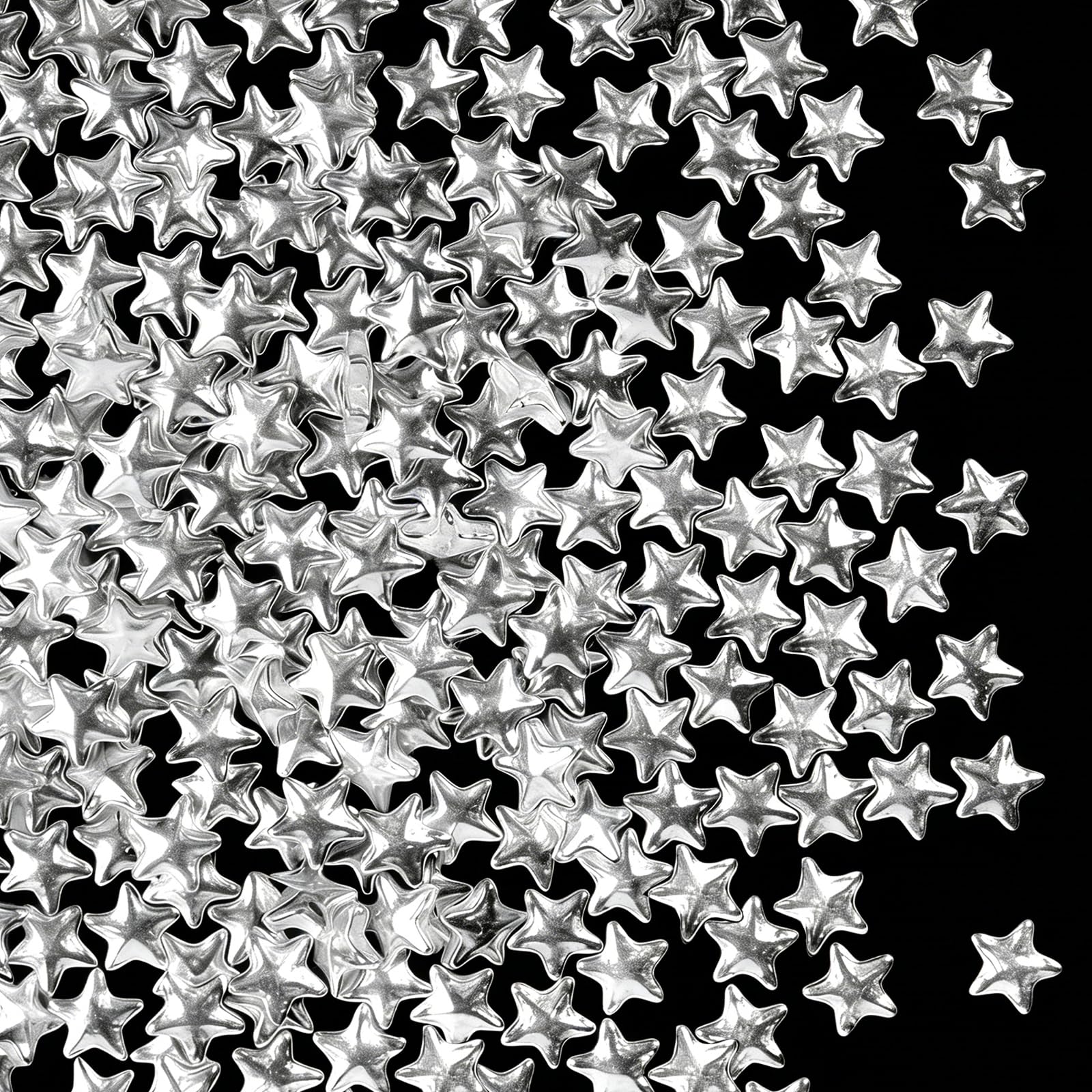 Silver Star Sprinkles for Cake Decorating, 4.6 oz Edible Silver Sugar Sprinkles for Baking Cupcake Cookies