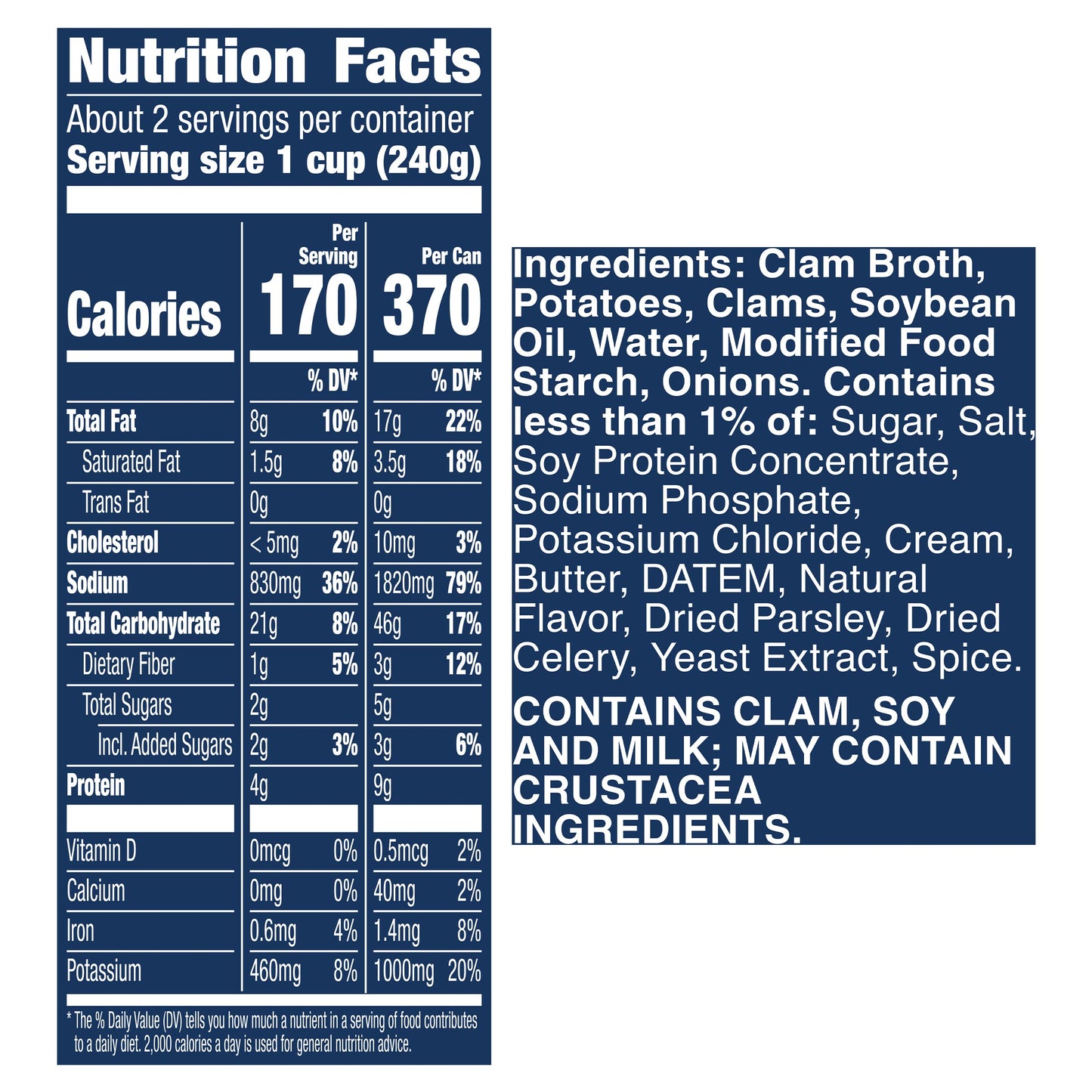 Progresso New England Clam Chowder Soup, Traditional Canned Soup, Gluten Free, 18.5 oz (Pack of 12)