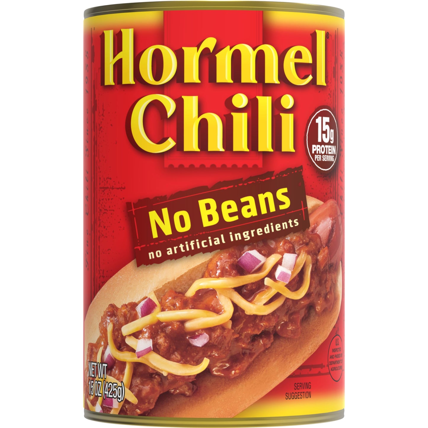 Hormel Chili No Beans, 15 Ounce Pack of 12, Model 46221, Canned Chili