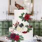 Rinlong 3Pcs Pre-Made Cake Topper Cake Decorating Flowers For Christmas Cake Decor Burgundy Xmas Cake Decorations For Wedding Ba