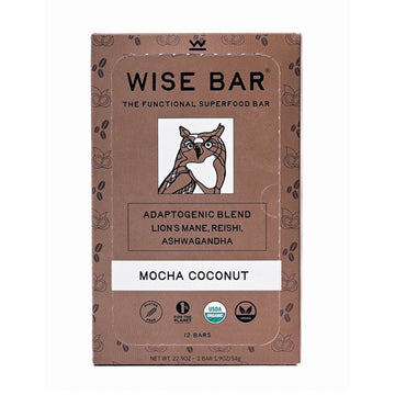 Wise Bar Mocha Coconut 12 Count (Old) Packaging