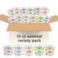 Mylk Labs Variety Pack Protein Oatmeal Cups  Whole Grain  Low Sugar  High Fiber Breakfast with Superfoods  Quick & Easy  On the Go  Instant Oatmeal  Rolled Oats  Gluten Free  Vegan  Nut Free  12 Pack