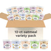 Mylk Labs Variety Pack Protein Oatmeal Cups  Whole Grain  Low Sugar  High Fiber Breakfast with Superfoods  Quick & Easy  On the Go  Instant Oatmeal  Rolled Oats  Gluten Free  Vegan  Nut Free  12 Pack