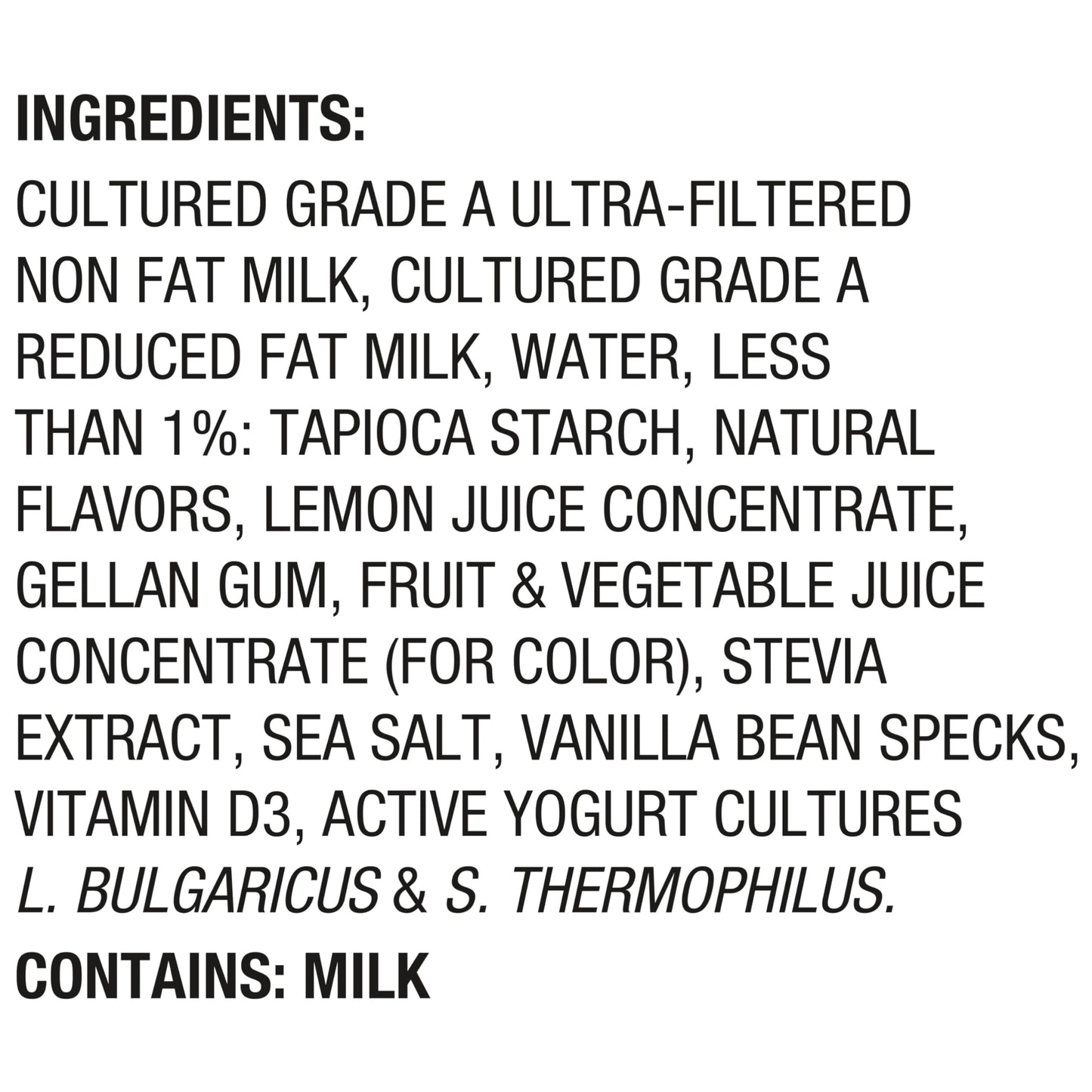 Too Good & Co. Vanilla Flavored Lower Sugar, Low Fat Greek Yogurt Cultured Product, 32 OZ Tub