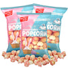 Needzo Pink Popcorn Sharable Snack Bags, Cotton Candy Flavored Already Popped Popcorns, Movie Night Snacks Easter 2024, Pack of 
