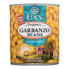Eden Foods Organic Garbanzo Beans, 29 Ounce Can - 12 per case.