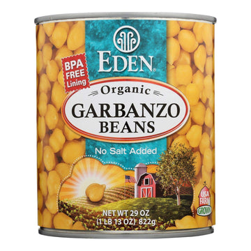 Eden Foods Organic Garbanzo Beans, 29 Ounce Can - 12 per case.