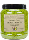 Nature's Colors, Bright Green, Sugar Sprinkles for Baking and Decorating, 2.9 Lb Canister (Pack of 1)