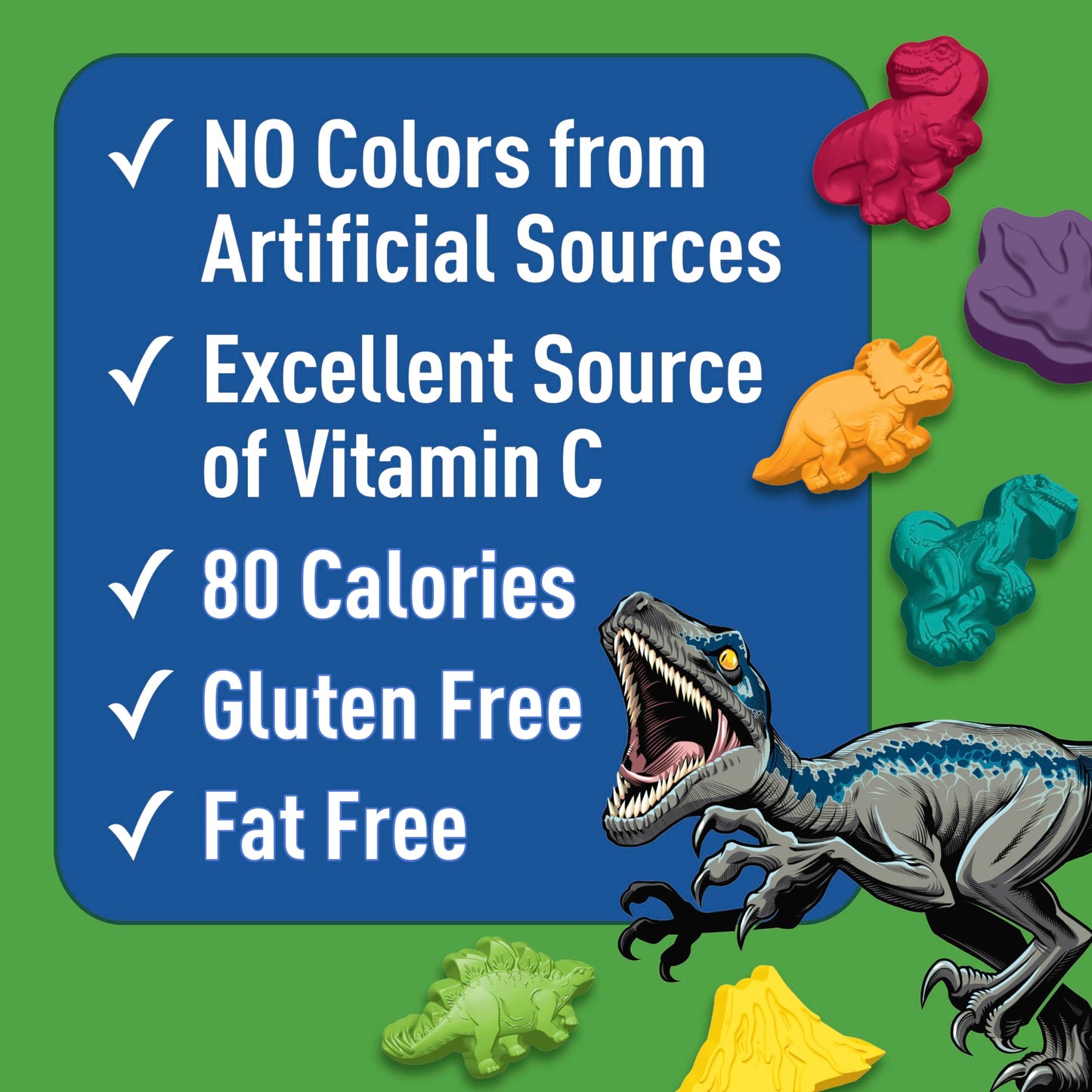 Betty Crocker Jurassic World Fruit Flavored Snacks, Gluten Free, 10 Ct, 8 oz Pack