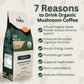 Kalba Organic Mushroom Coffee Grounds, Medium Roast 10 Oz | Arabica Coffee With Lion'S Mane, Chaga, Turkey Tail, & Nigella Seed