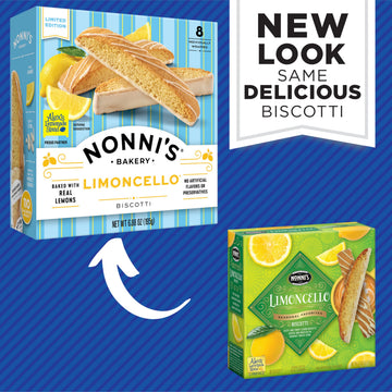 Nonnis Limoncello Biscotti Italian Cookies - 3 Boxes Zesty Lemon Cookies - Biscotti Individually Wrapped Cookies - Limoncello I