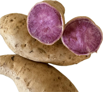 4 Pounds Fresh Okinawan Japanese Purple Sweet Potatoes - White Skin with Vibrant Purple Flesh, Grown in Hawaii