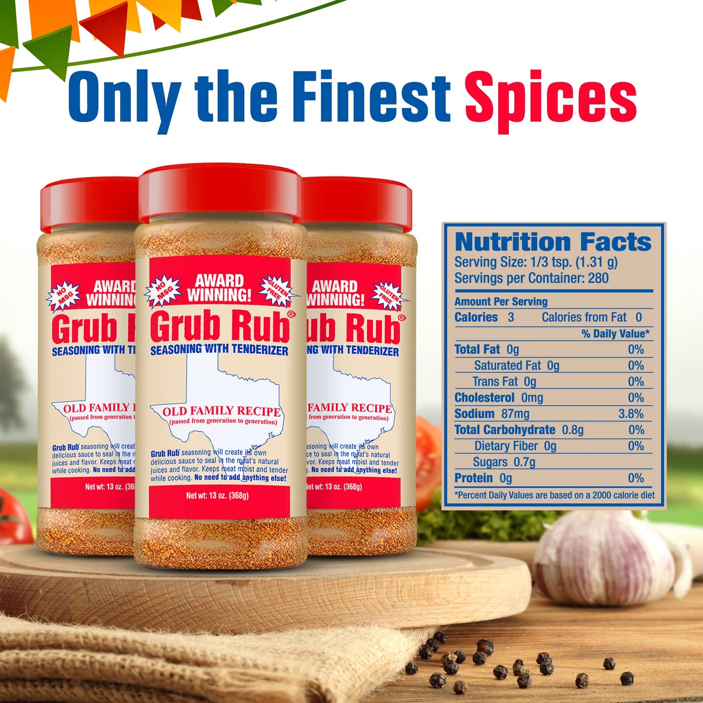 Grub Rub BBQ Blend Seasoning – Award-Winning for smoky aroma & Grilling, 13 Ounce