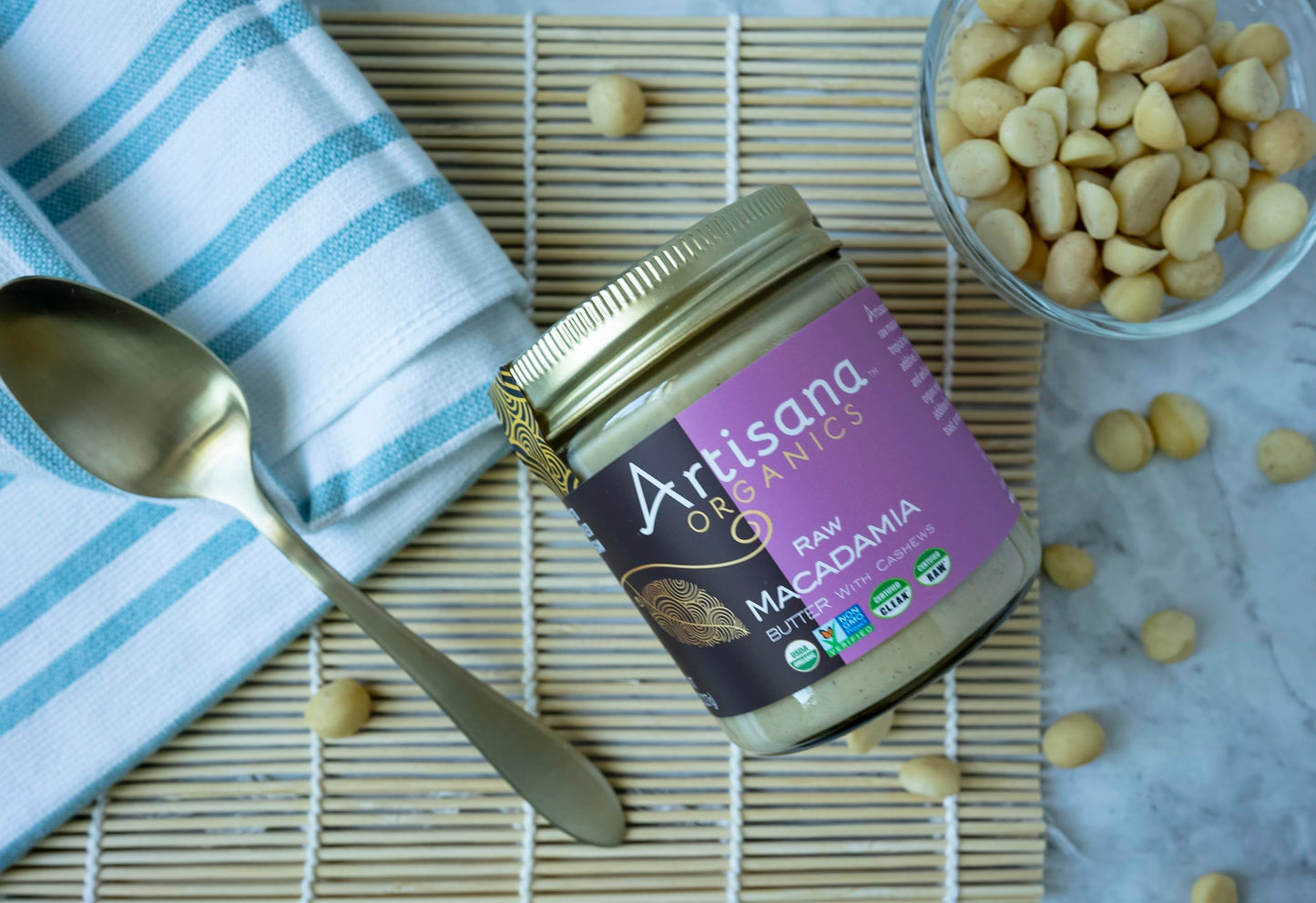 Artisana Organic Raw Macadamia Butter With Cashew 8Oz 2-Pack