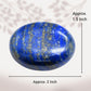 Lapis Lazuli Palm Stone - Pocket Massage Worry Stone For Natural Body Chakra Balancing, Reiki Healing And Crystal Grid