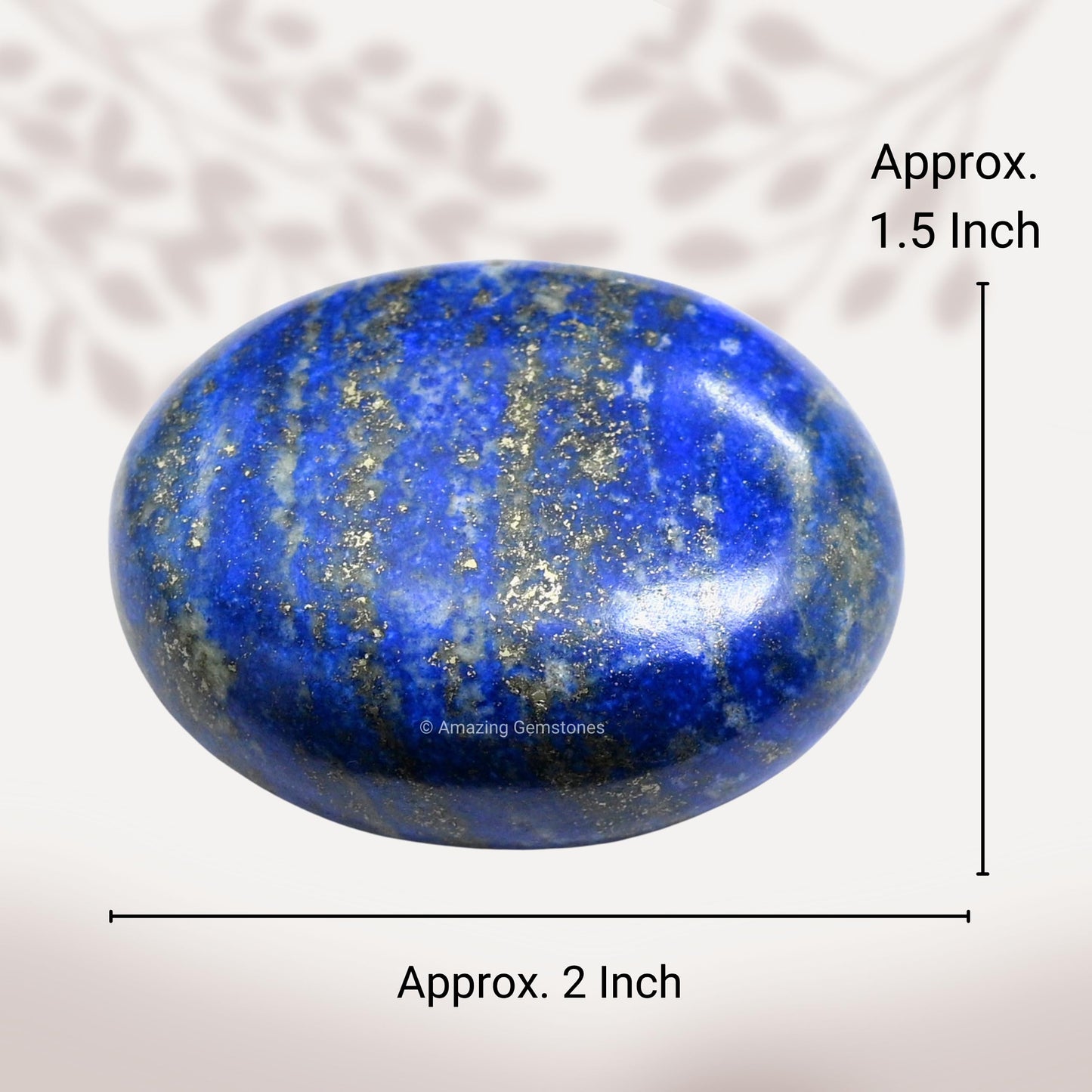 Lapis Lazuli Palm Stone - Pocket Massage Worry Stone For Natural Body Chakra Balancing, Reiki Healing And Crystal Grid