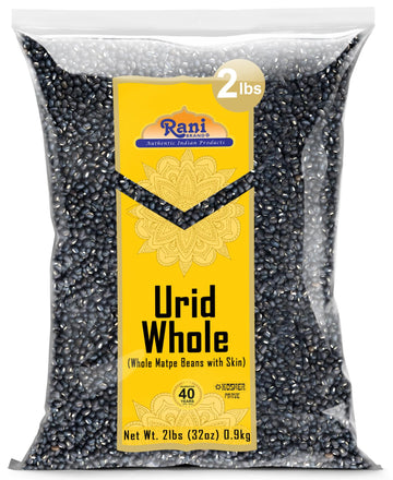 Rani Urid/Urad Whole Black (Matpe Beans with Skin) Indian Lentils 32oz (2lbs) 908g ~ All Natural | Gluten Friendly | Non-GMO | K
