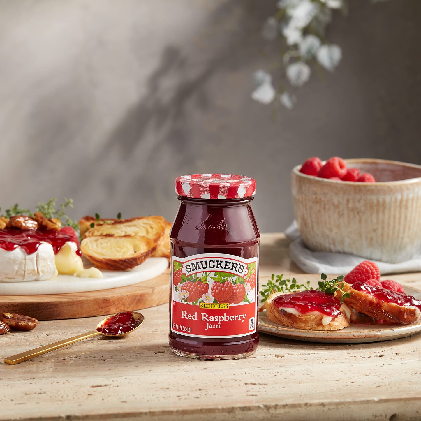 Smucker s Seedless Red Raspberry Jam, 12-Ounce (Pack of 6)