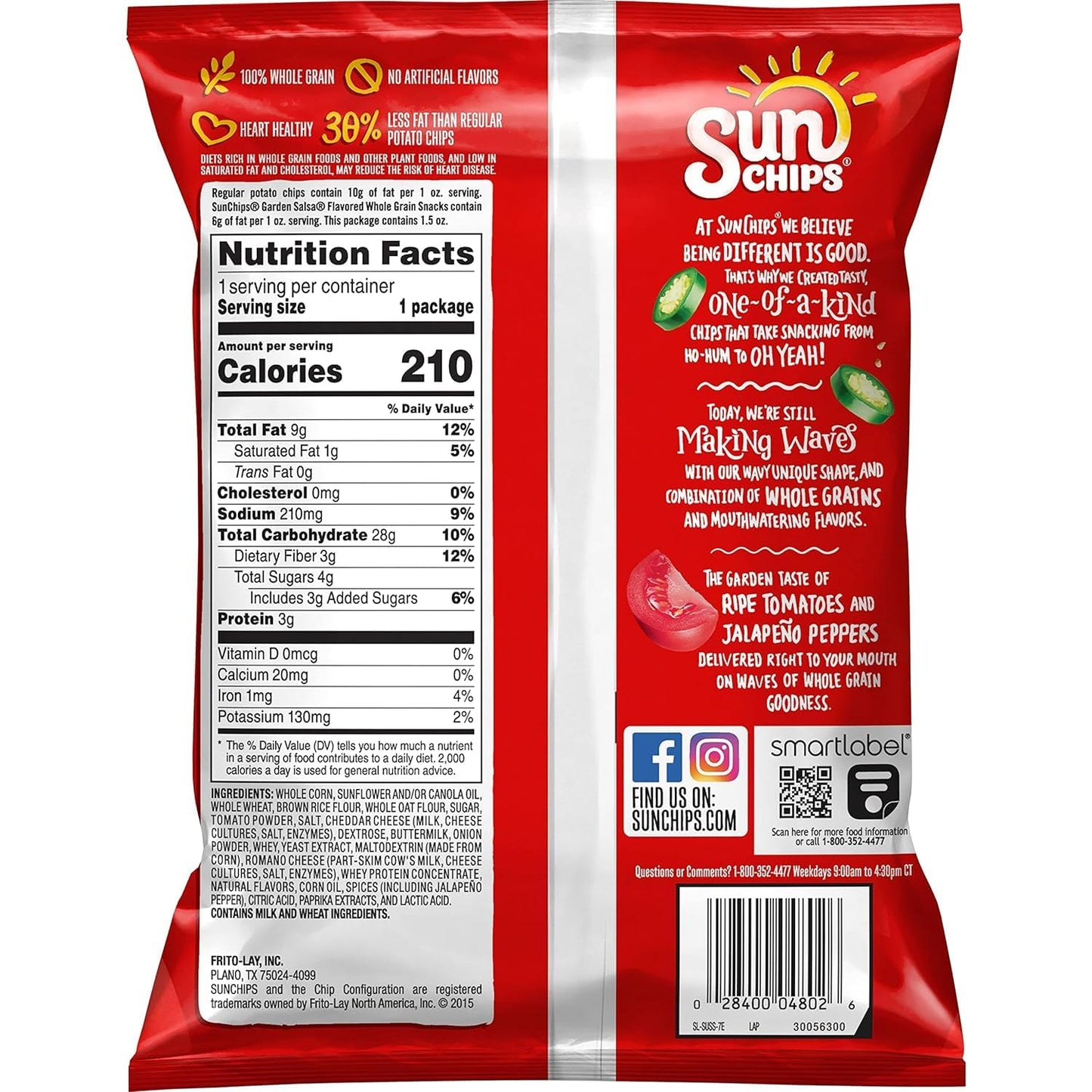 Sun Chips Garden Salsa 100% Whole Grain Value Pack Bundled by SUPERDEALS | 1.5 Oz Bag | Garden Salsa | Pack of 12 with mystery g