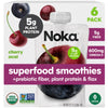 NOKA Superfood Fruit Smoothie Pouches, Cherry Acai, Vegan, Gluten Free, 4.22 oz, Pack of 6