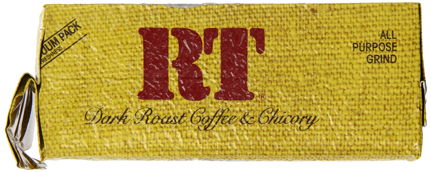 Rt Dark Roast Ground Coffee & Chicory 13 Oz. Brick (Pack Of 4)