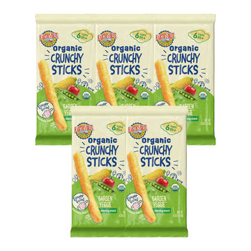 Earth'S Best Organic Baby Food, Dissolvable Teething Snack For Babies 6 Months And Older, Garden Veggie Crunchy Sticks, .56 Oz P