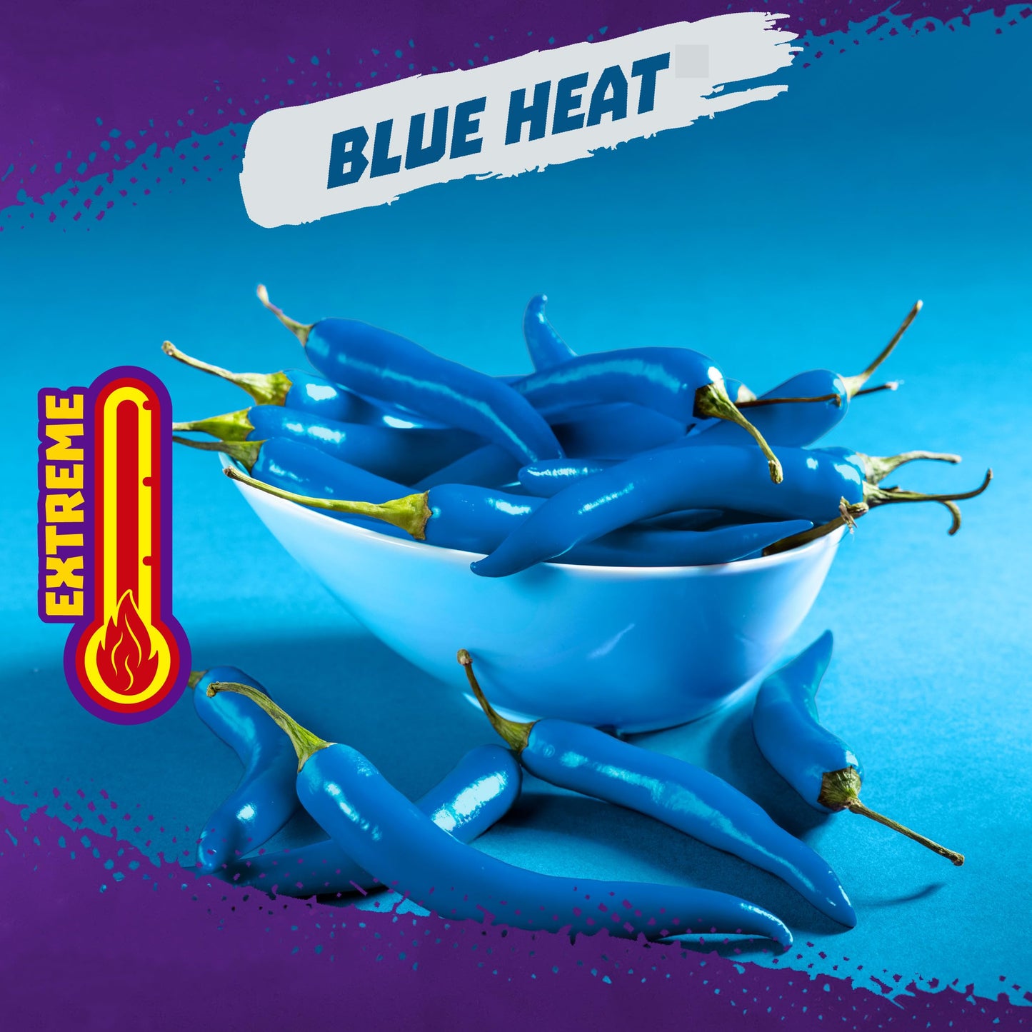 Takis Blue Heat Mini 25 Pc / 1.23 Oz Bite Size Multipack, Hot Chili Pepper Flavored Extreme Spicy Rolled Tortilla Chips