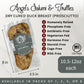 ANGELS SALUMI Dry-Cured Duck Breast Prosciutto – Gourmet Charcuterie, 10.5-12oz, Humanely Raised,    &  -Free
