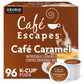 Café Escapes Cafe Caramel Coffee Beverage K-Cup Pods, 96 Count (4 Boxes of 24 Pods), Brown, Model 5000330126