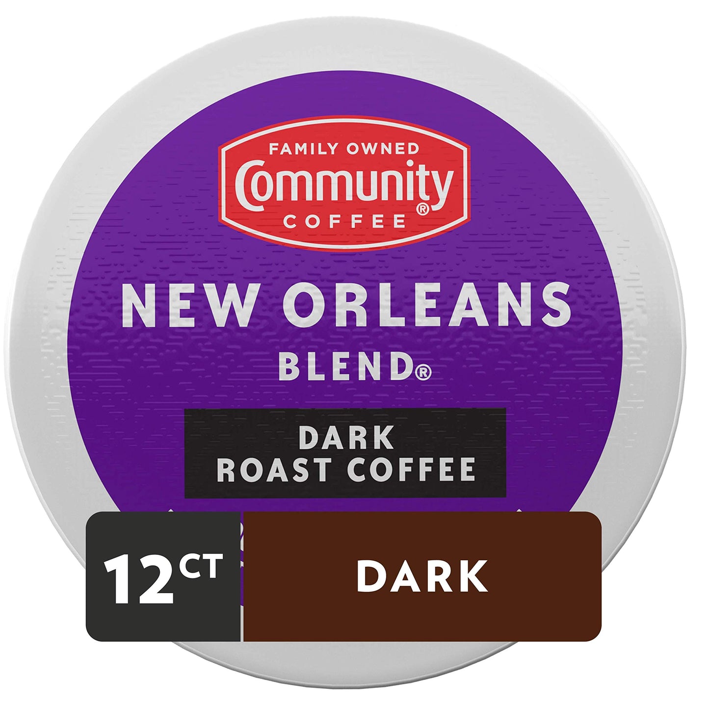 Community Coffee New Orleans Blend Coffee Pods, Dark Roast, Compatible with Keurig 2.0, 12 Count (Pack of 1)