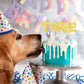 1 Pcs Three Cake Topper Gold Glitter Dog Paw 3 Years Old Birthday Cake Pick Decorations For Puppy Dog Let'S Pawty For Kids Boys