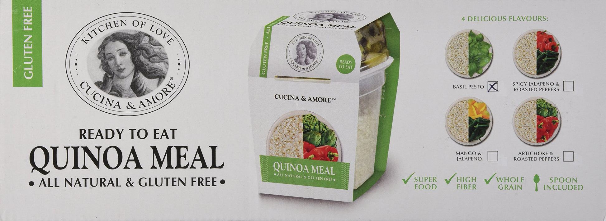 Cucina & Amore Quinoa Meal Basil Pesto - 7.9 OZ (Pack of 6)