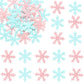 Gyufise Pink Edible Cupcake Toppers, Snowflake Cake Decorations, 1.7 x 1.7, Rice Paper, Christmas Winter Party Supply