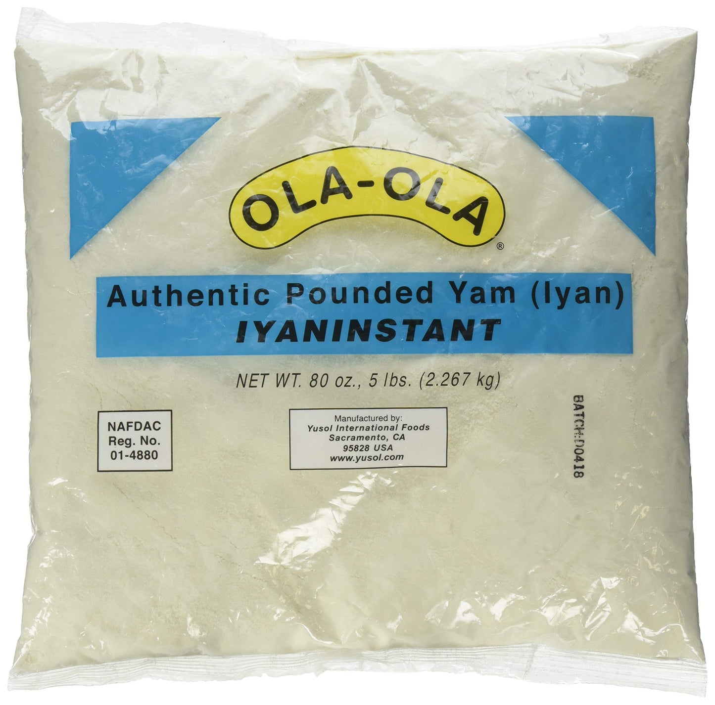 Ola Ola Authentic Pounded Yam Iyan Instant 5Lbs